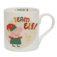 Personalised Peppa Pig Team Elf Balmoral Mug